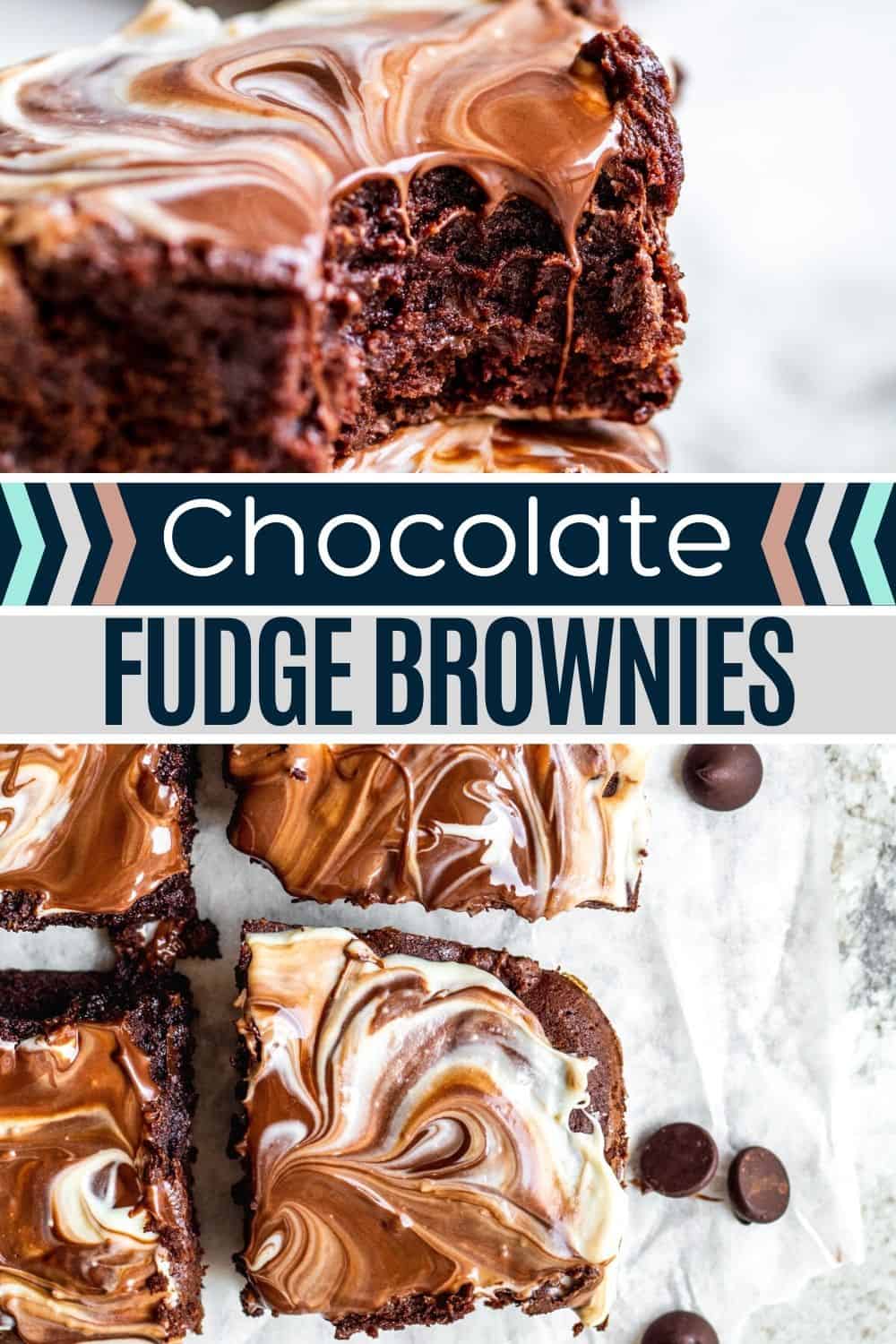 Gooey Chocolate Fudge Brownies with Chocolate Drizzle Erhardts Eat