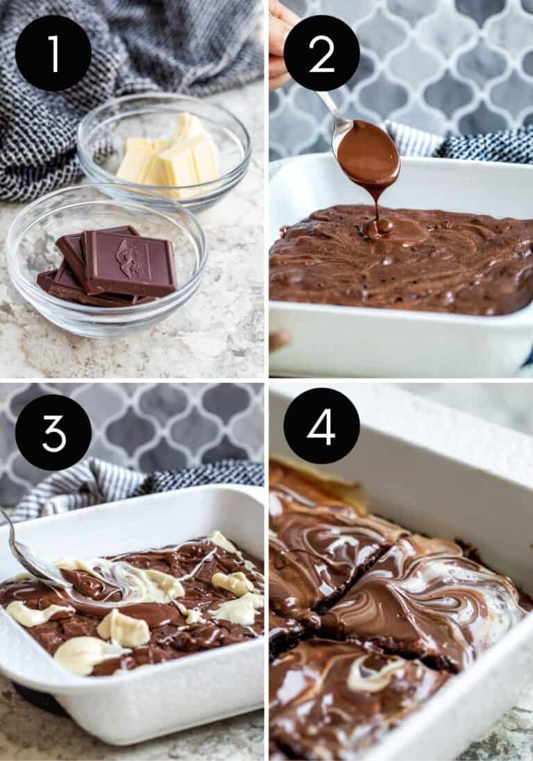 Gooey Chocolate Fudge Brownies with Chocolate Drizzle Erhardts Eat
