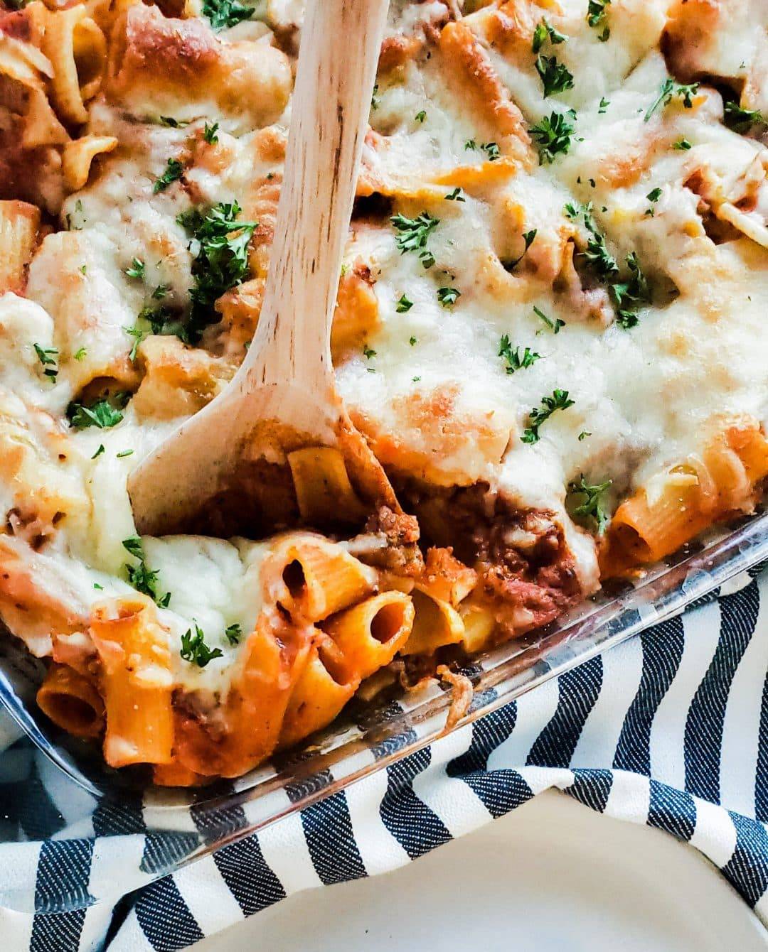 Classic Baked Mostaccioli Grandma's Specialty Erhardts Eat