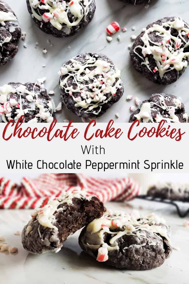 Chocolate Cake Cookies with Peppermint Sprinkle Erhardts Eat