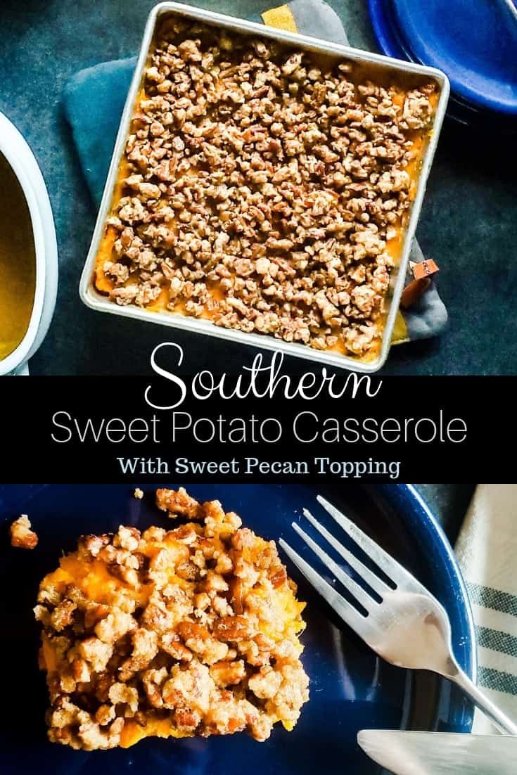 Southern Sweet Potato Casserole with Pecan Topping | Erhardts Eat