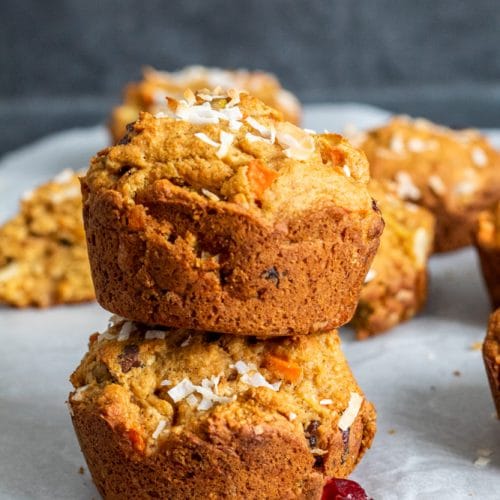 This Morning Glory Muffins Recipe is the best easy, healthy, and quick breakfast of brunch! Filled with carrots, cranberries, apples, applesauce and nuts you will love this clean eating favorite perfect for kids and adults! #Vegan #CleanEating #Healthy #Food #recipe