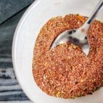 This Easy Homemade Taco Seasoning is perfect for tacos, enchiladas, or dip recipes! This mix is enough for one pound of meat and is mild, but can be made to be hot and low sodium. #seasoning #taco #homemade #food #recipe