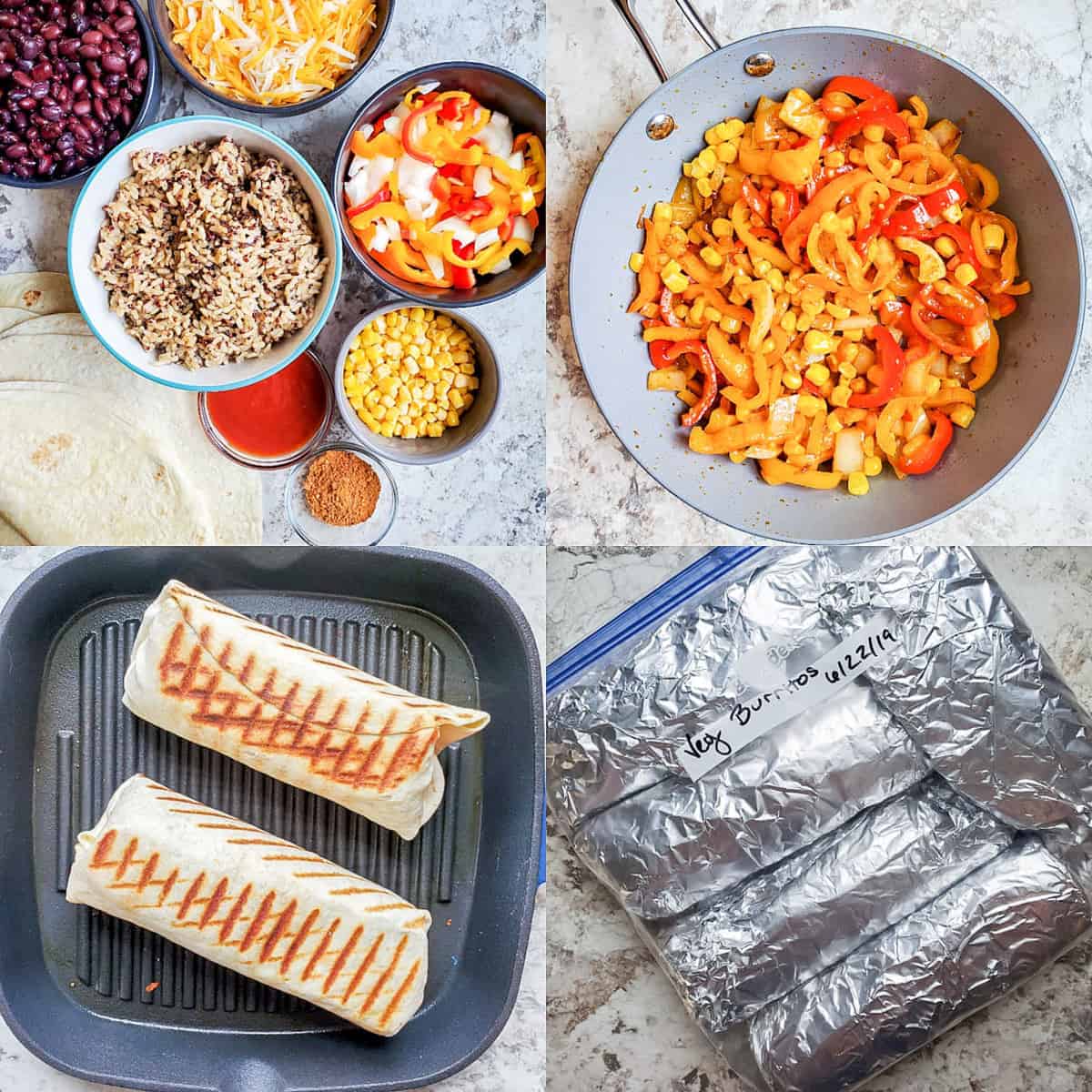 Vegetarian Burritos Recipe Freezer and Meal Prep Friendly Erhardts Eat