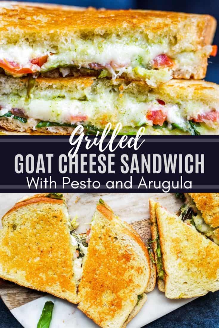 Grilled Goat Cheese Sandwich with Pesto & Arugula Erhardts Eat