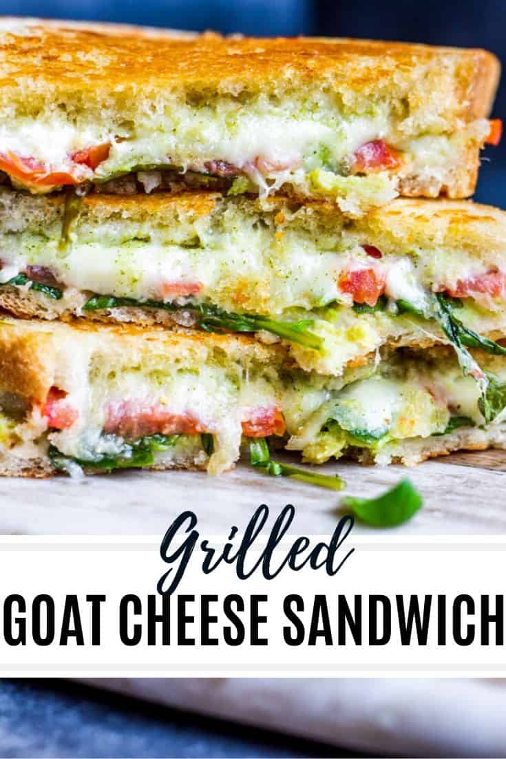 Grilled Goat Cheese Sandwich with Pesto & Arugula Erhardts Eat
