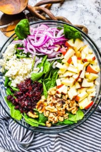 Spinach Apple Salad With Honey Balsamic Vinaigrette Erhardts Eat