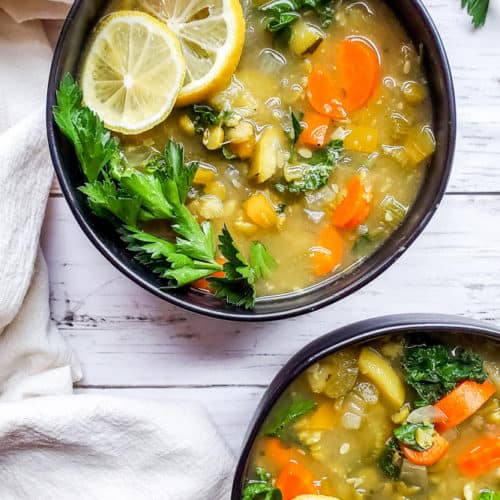 Crockpot Vegan Lentil Soup Recipe - Erhardts Eat