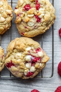 Bakery Style Raspberry White Chocolate Cookies - Erhardts Eat