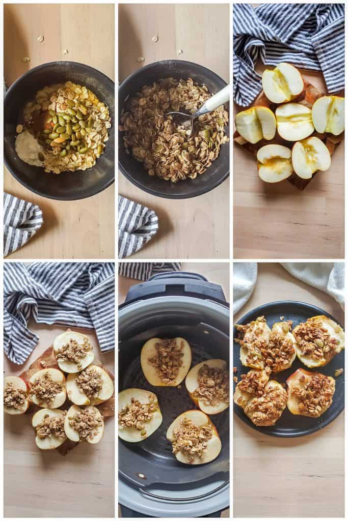 Air Fryer Apples with Honey Oat Topping Erhardts Eat