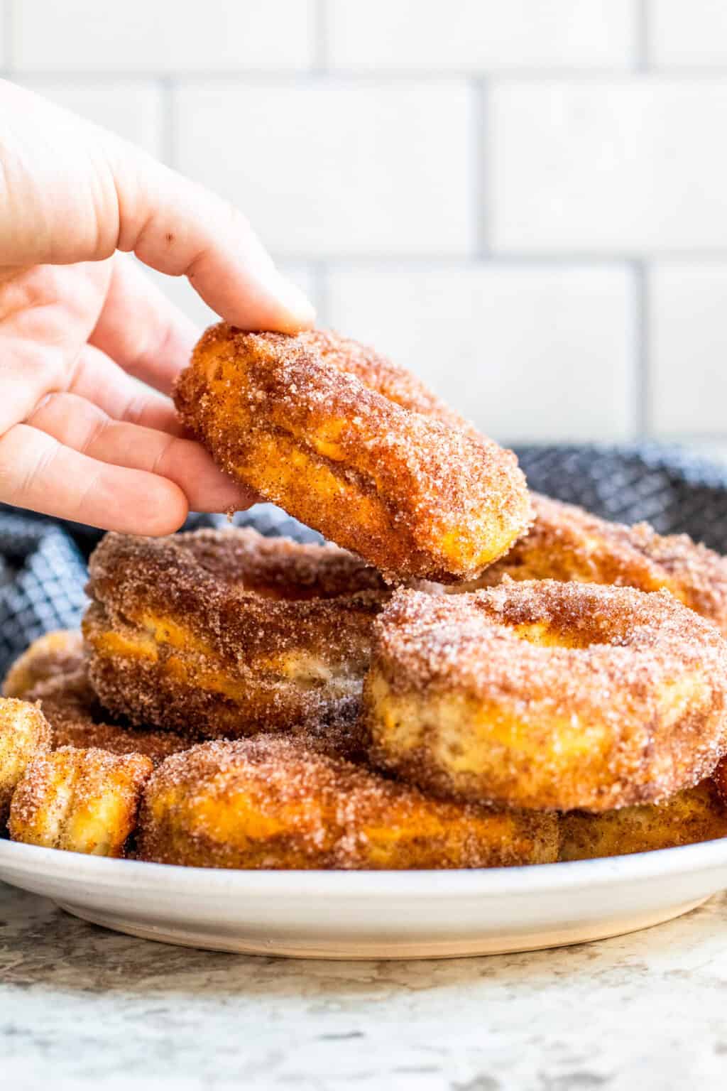 Cinnamon Sugar Air Fryer Biscuit Donuts Erhardts Eat