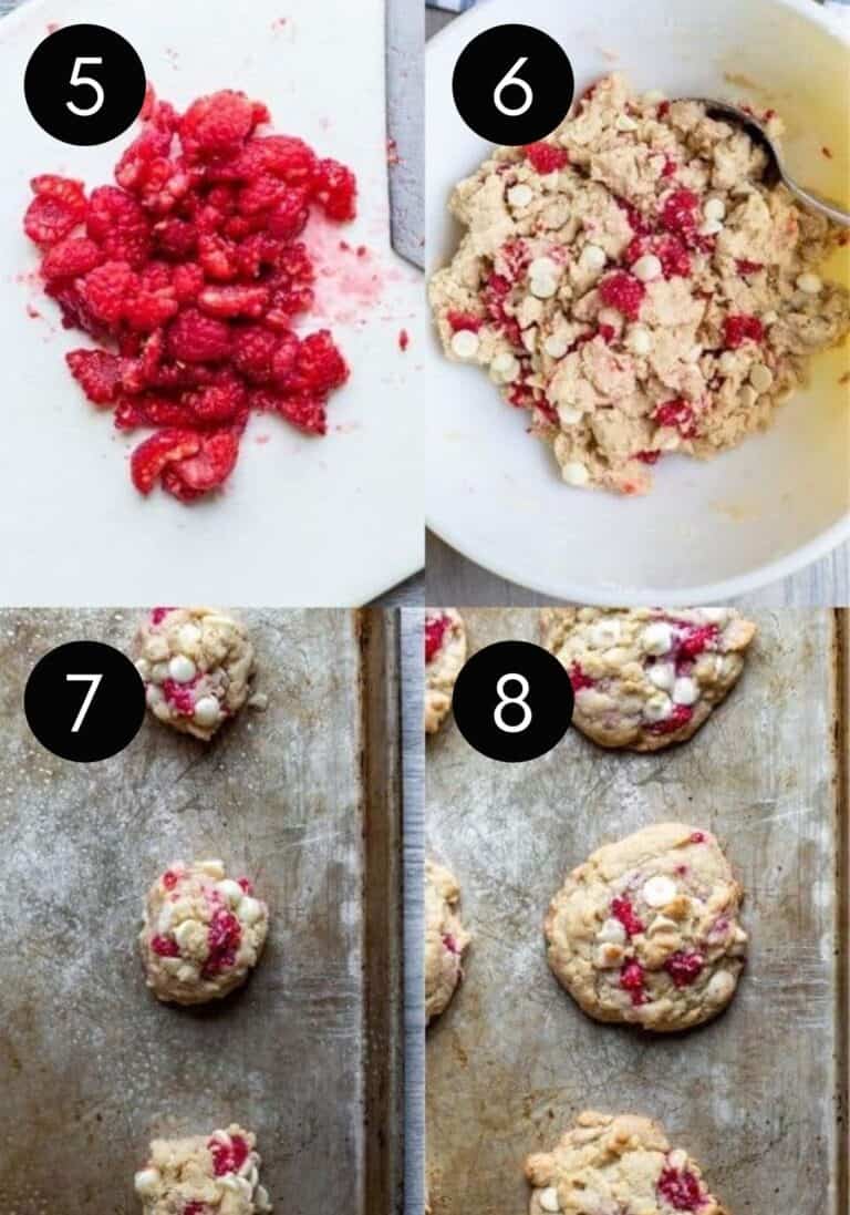 Bakery Style Raspberry White Chocolate Cookies - Erhardts Eat