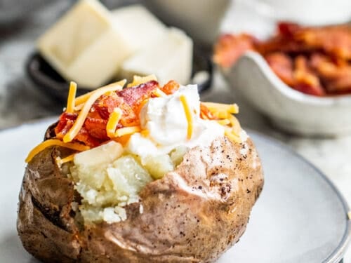 Air Fryer Baked Potato {Fully Loaded!} - The Girl on Bloor