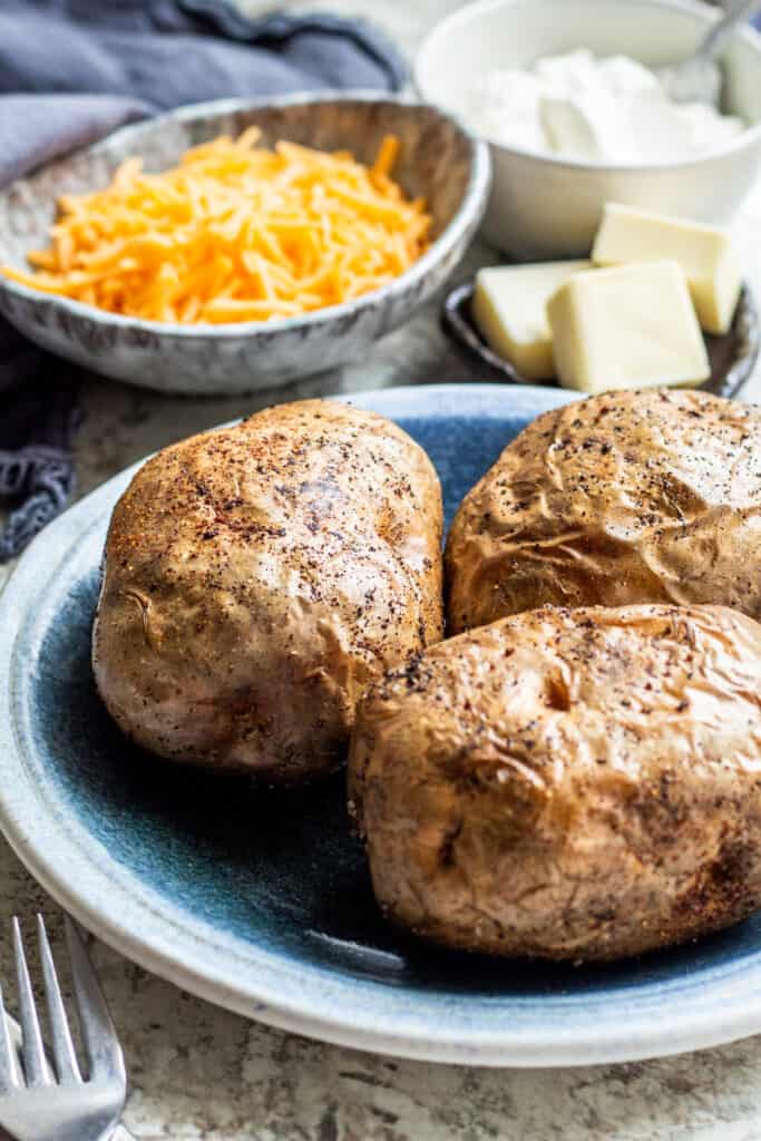 Loaded Air Fryer Baked Potato Recipe - Erhardts Eat