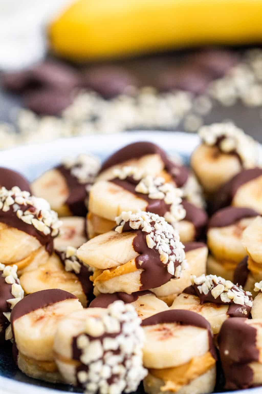 Frozen Chocolate Peanut Butter Banana Bites Erhardts Eat