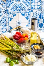 Oven Roasted Balsamic Asparagus Recipe with Tomatoes - Erhardts Eat