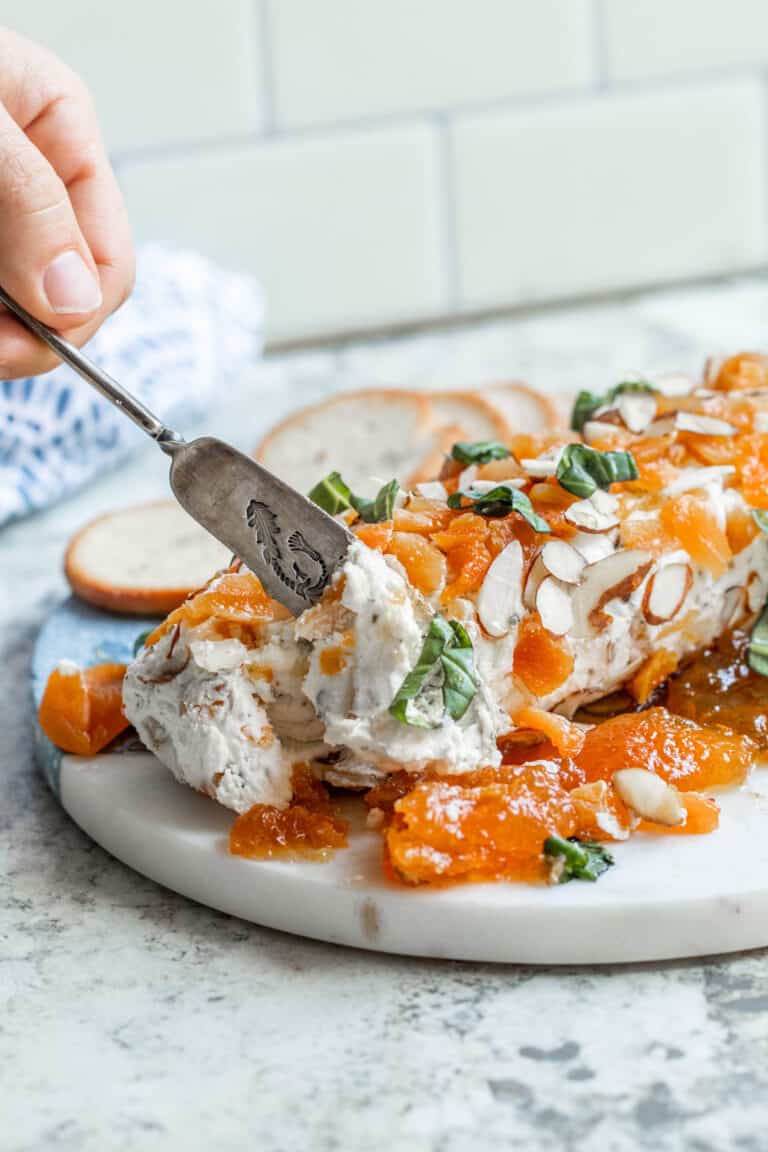 Honey Apricot Goat Cheese Log with Almonds Erhardts Eat