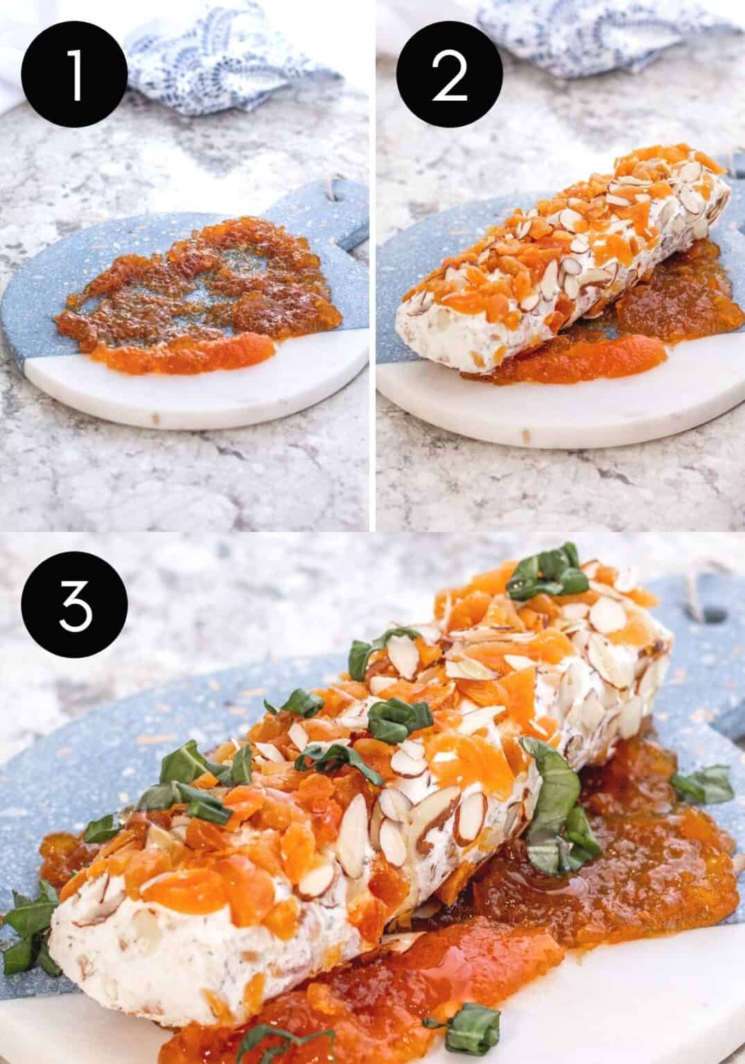 Honey Apricot Goat Cheese Log with Almonds Erhardts Eat