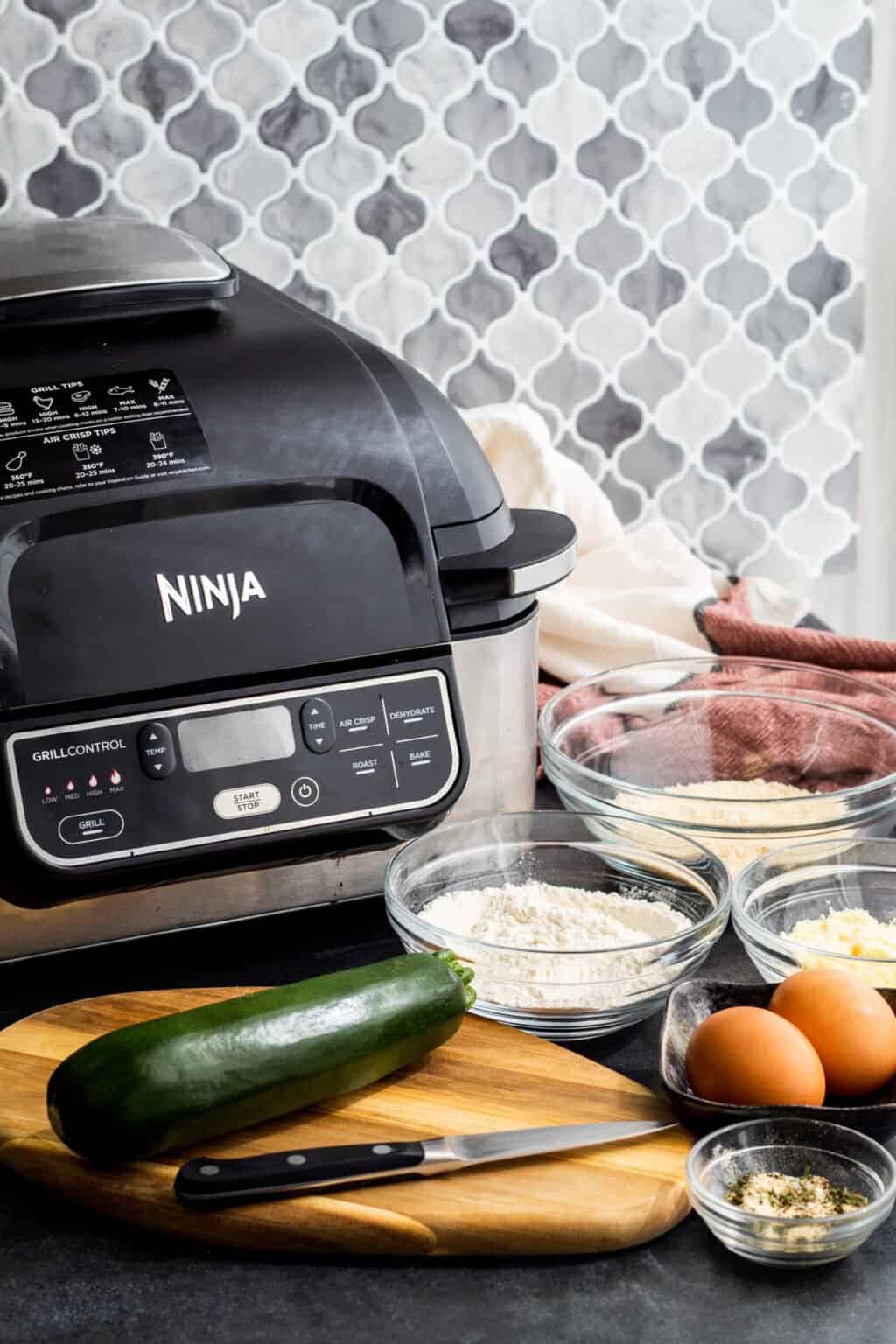 Easy Air Fryer Zucchini Fries with Garlic and Parmesan - Erhardts Eat