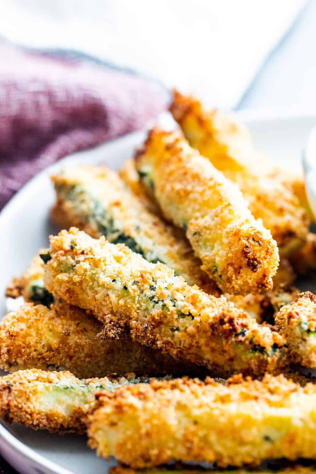 Easy Air Fryer Zucchini Fries with Garlic and Parmesan - Erhardts Eat